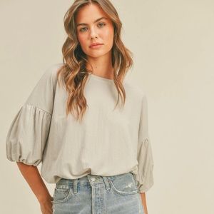 MIOU MUSE balloon sleeve top